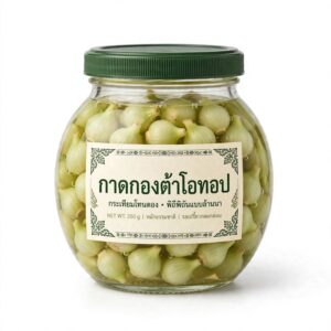 กระเทียมดองสีเขียว กาดกองต้า